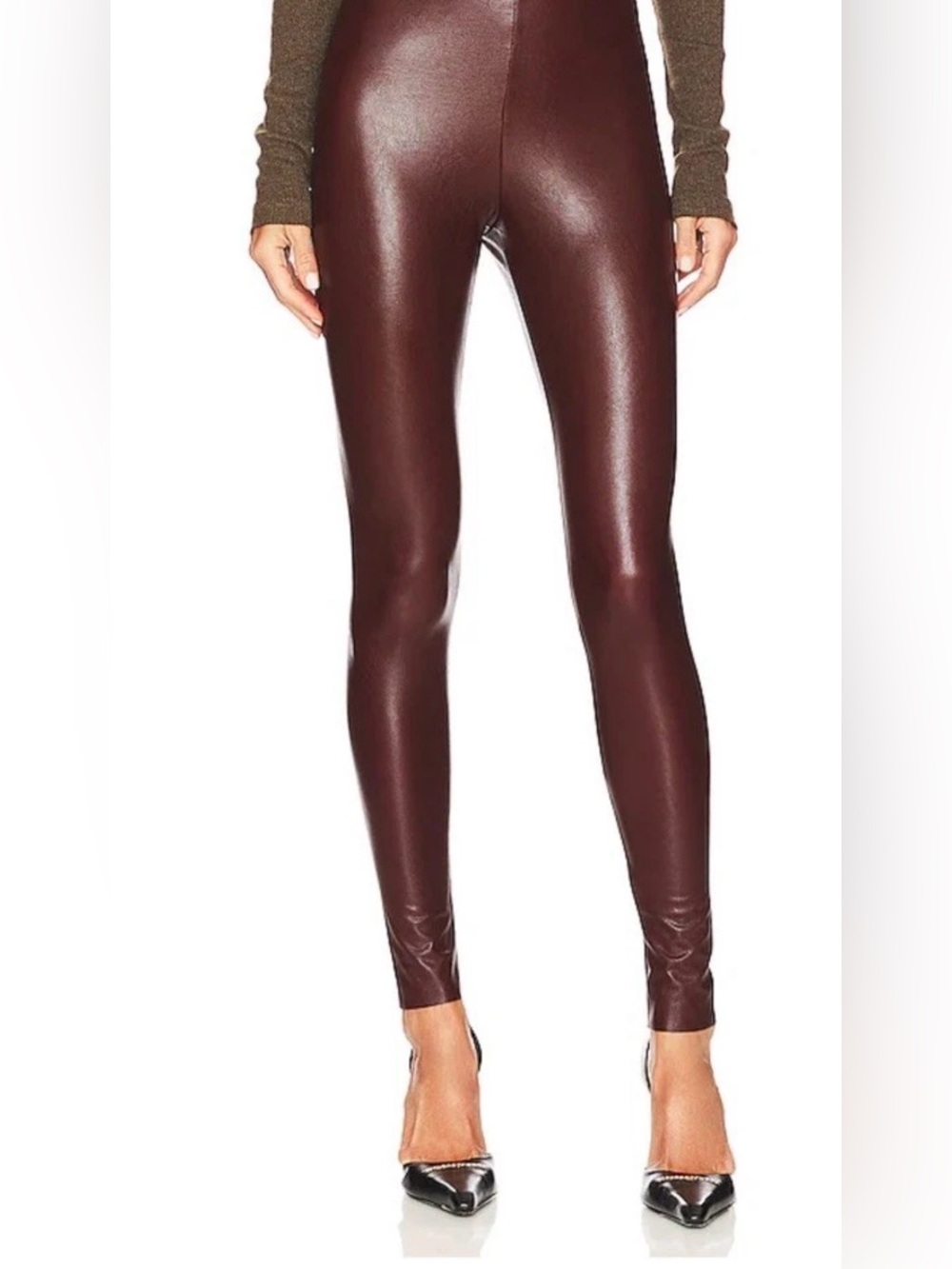 Commando Faux Leather High-Waist Leggings - Sz L $128 nwot